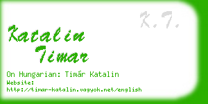 katalin timar business card