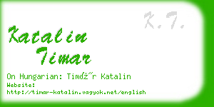 katalin timar business card